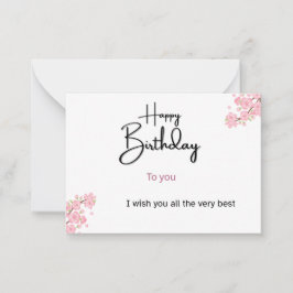 Cartão De Notas Birthday Greeting Card | Custom Text | Unique Pers