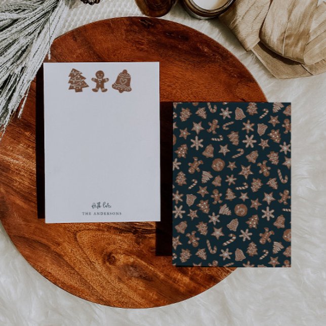 Cartão De Notas Biscoitos de Natal Festivos (Criador carregado)