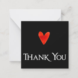 Cartão De Notas Black Modern Elegante Nota Pessoal Obrigado