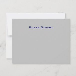 Cartão De Notas Blake Blue Silver Obrigado