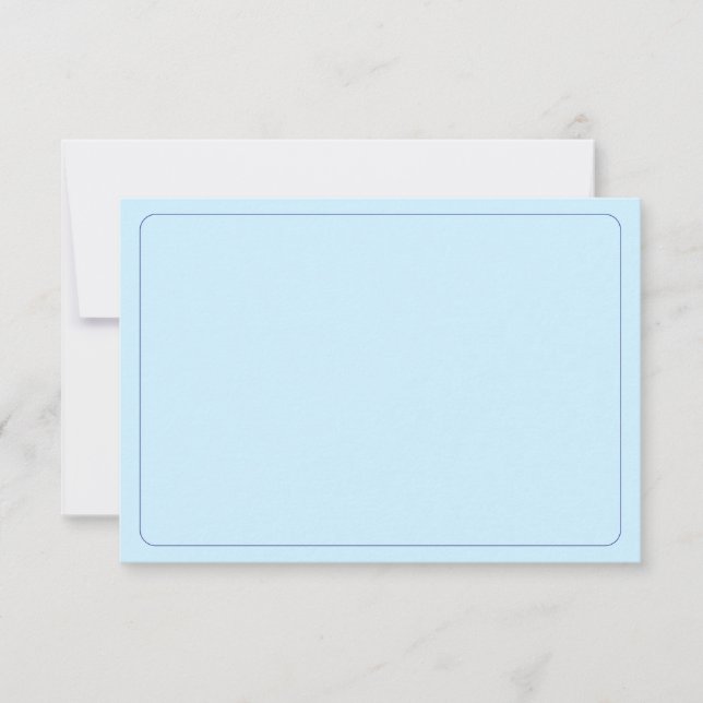 Cartão De Notas Blank All Occasion Blue Border (Frente)