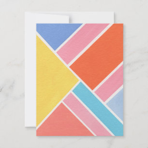 Cartão De Notas Blocos de Cores Formas de Verão