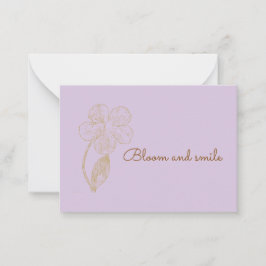 Cartão De Notas Bloom and Smile Positive Affirmation