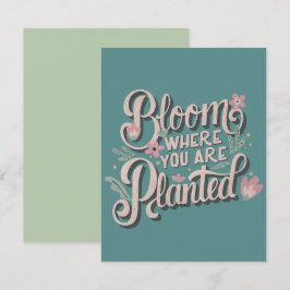 Cartão De Notas Bloom onde você está plantado