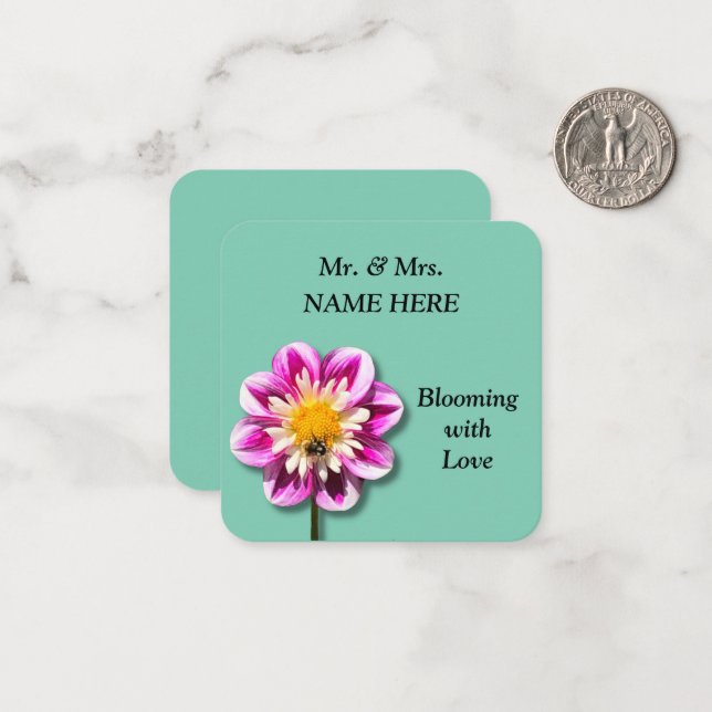 Cartão De Notas Blooming with Love (Frente/Verso In Situ)