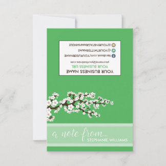 Cartão De Notas Blossoms de cereja (maçã) de lista de estilos TAG