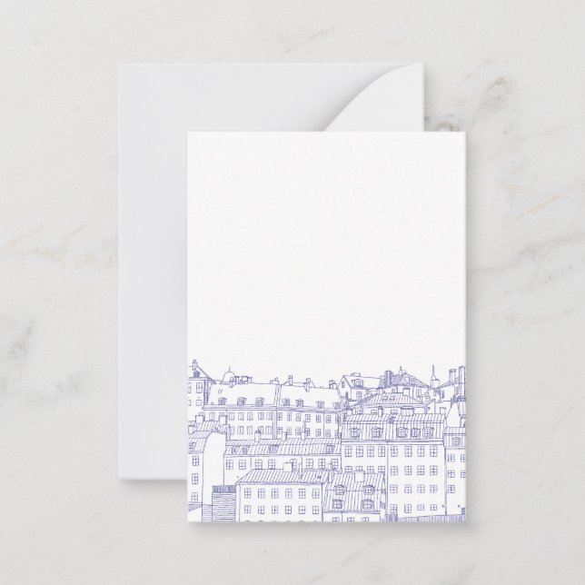 Cartão De Notas Blue Estocolmo (Frente)