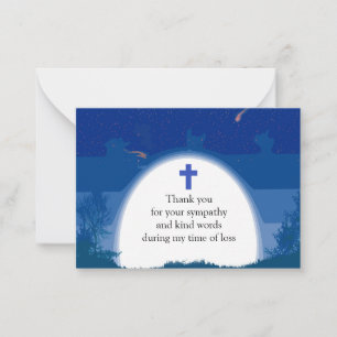 Cartão De Notas Blue Forest Thank You Card