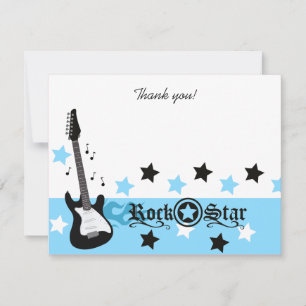 Cartão De Notas Blue Rocker Star 4x5 Flat - Obrigado