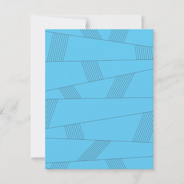 Cartão De Notas Blue, simple, elegant, abstract line pattern (Frente)