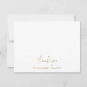 Cartão De Notas Boate Obrigado Chic White Flat Note Card