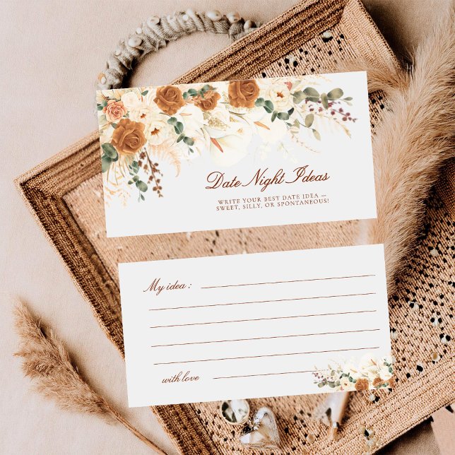 Cartão De Notas Boho Calla Lilies Date Night Ideas Mini Ticket (Criador carregado)