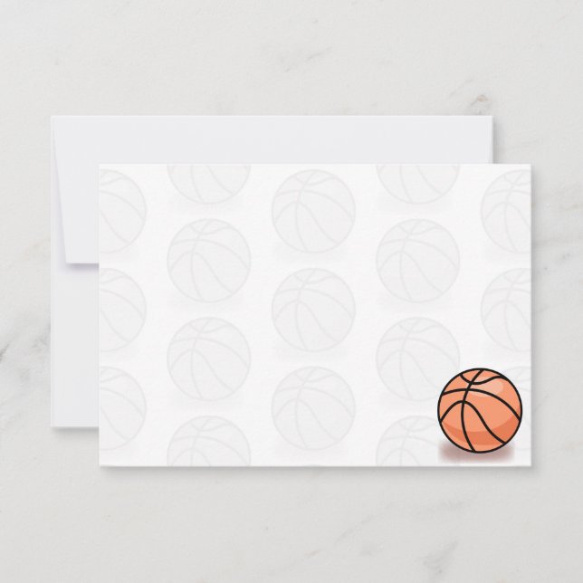 Cartão De Notas Bolas de Basquete em Branco (Frente)