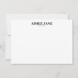 Cartão De Notas Bold Minimalista, Boutique Black/White