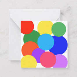 Cartão De Notas Bolinhas arco-íris