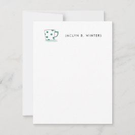 Cartão De Notas Bolinhas Café Cupão Aquarela