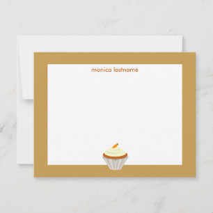 Cartão De Notas Bolo de cenoura Notecard liso personalizado