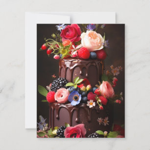 Cartão De Notas Bolo de chocolate