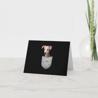 Cartão De Notas Bolso De Peito De Soro De Gato De Galgo Italiano P
