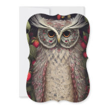 Bonita Intricate Winter Primavera Owl feita de Orn