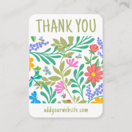 Cartão De Notas Bonita Natureza Floral Obrigado Pela Sua Compra