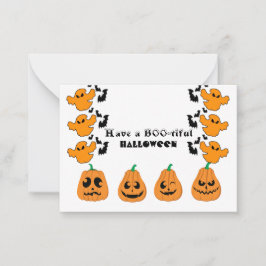 Cartão De Notas Bonito Halloween Ghouls Spooky Funky Cute