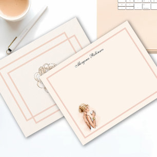 Cartão De Notas Bonito nome fashionista personalizado