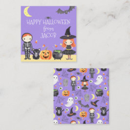Cartão De Notas Bonito Watercolor Halloween Figurume Kids Gift