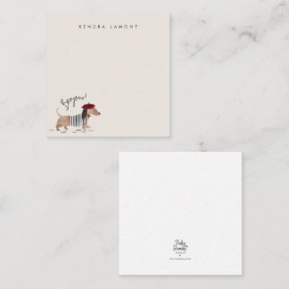 Cartão De Notas Bonjour Pup