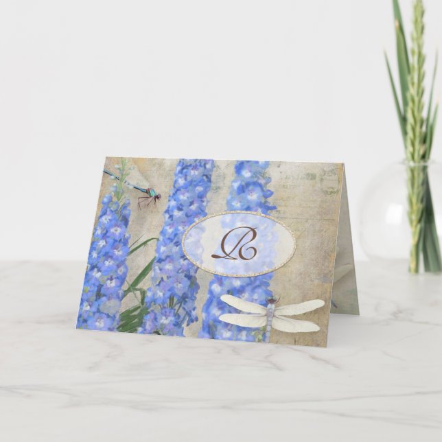 Cartão De Notas Borboleta inicial da libélula dos artigos de (Frente)