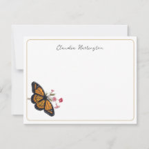 Borboleta Monarca Vintage Inspirado Obrigado
