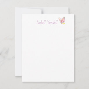 Cartão De Notas Borboleta Personalizada