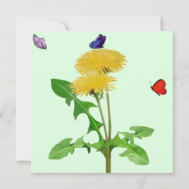 Cartão De Notas Borboletas Notecard (Frente)