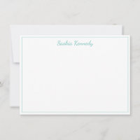 Borda de Script Aqua Elegante Personalizada