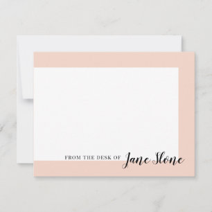 Cartão De Notas Borda do Blush de Mod