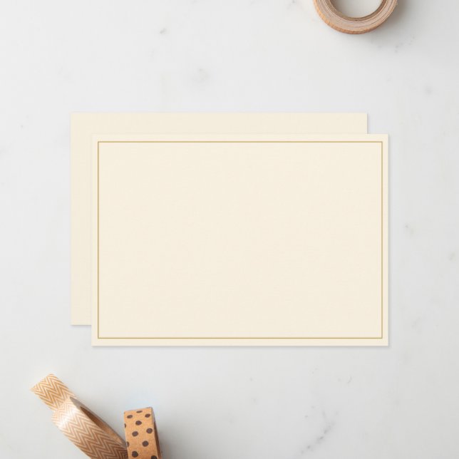 Cartão De Notas Borda Plana Minimalista (Frente/Verso In Situ)