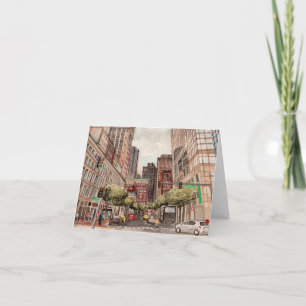 Cartão De Notas Boston Cityscape por Kate Boyington Vazio Notecard