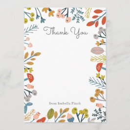 Cartão De Notas Botânica de Outono