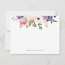 Cartão De Notas Botânico Floral Personalizado