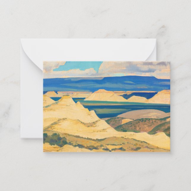 Cartão De Notas Boulder Valley por Maynard Dixon (Frente)