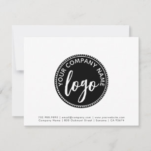 Cartão De Notas Branco profissional minimalista de logotipo simple