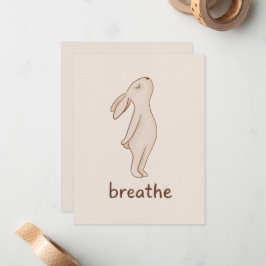 Cartão De Notas Breathe Bunny Flat Note Card