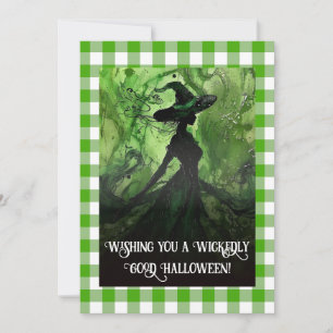 Cartão De Notas Bruxa de Halloween Pintada Maravilhosamente Malvad