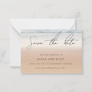 Cartão De Notas BUDGET Beach Weding Date Invitation