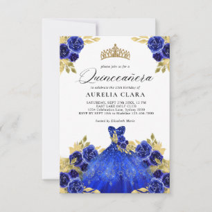 Cartão De Notas BUDGET Glam Blue Vress 15 Quinceañera