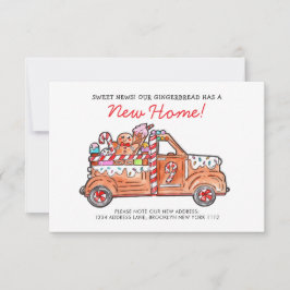 Cartão De Notas BUDGET Modern Gingerbread Truck Sweet News Moving