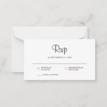 BUDGET Simple Elegant Rustic RSVP Casamento