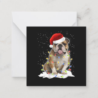 Cartão De Notas Bulldog Xmas