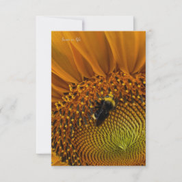 Cartão De Notas Bumble Bee & Sunflower
