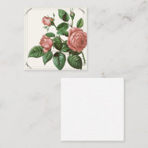 Cartão De Notas Buquê Rosa Rosa Clássico